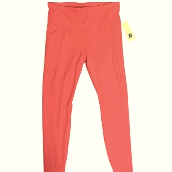 All In Motion Women's Contour Power Waist High-Rise Leggings 26" Coral - Picture 4 of 4